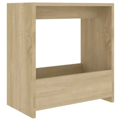 vidaXL Stranska mizica sonoma hrast 50x26x50 cm iverna plošča