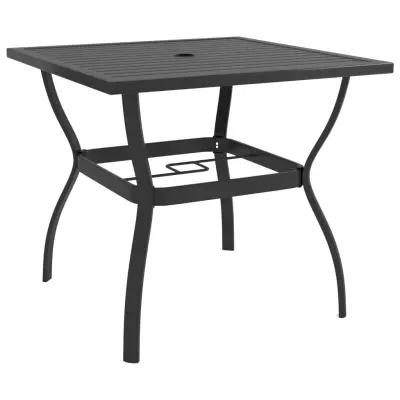 vidaXL Vrtna miza antracitna 81,5x81,5x72 cm jeklo