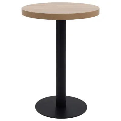 vidaXL Bistro miza svetlo rjava 60 cm mediapan