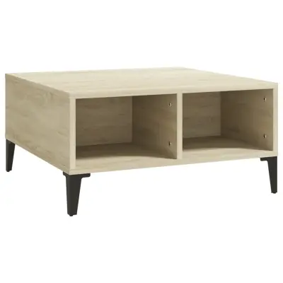 vidaXL Klubska mizica sonoma hrast 60x60x30 cm iverna plošča