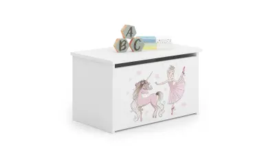 Daria skrinja za igrače z otroško grafiko