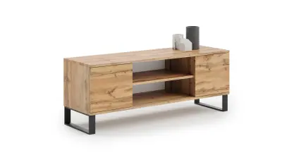TV omarica Focus, stil loft, zlati craft hrast