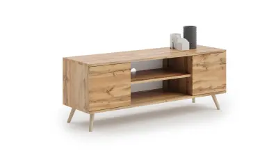 TV omarica Focus, skandinavski stil, zlati craft hrast