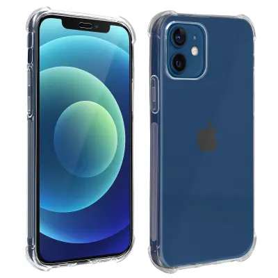 iPhone 12 Mini Premium 360° Protection Pack: mehka torbica iz kaljenega stekla, odporna na udarce - prozorna