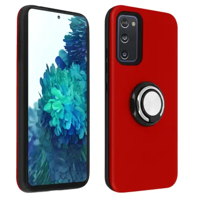 Robusten ovitek za Samsung Galaxy S20 FE z držalom za prstan, Armor Shield - rdec