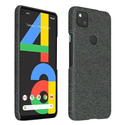 Ovitek iz blaga za Google Pixel 4A, trda zašcita proti udarcem - siva
