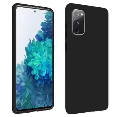 Samsung Galaxy S20 FE Poltrdi silikonski ovitek z mehkim zakljuckom na dotik - crn