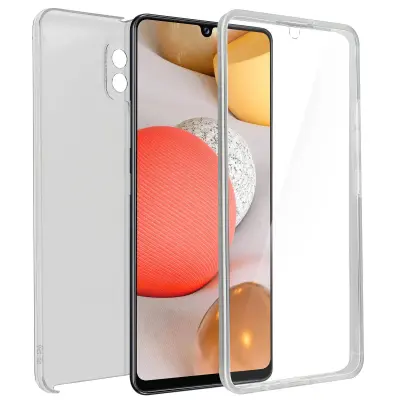 Samsung Galaxy A42 5G 360° Integral Ovitek: mehka sprednja stran in trda zadnja stran - prozorna
