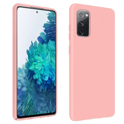 Samsung Galaxy S20 FE Poltrdi silikonski ovitek z mehkim zakljuckom na dotik - roza