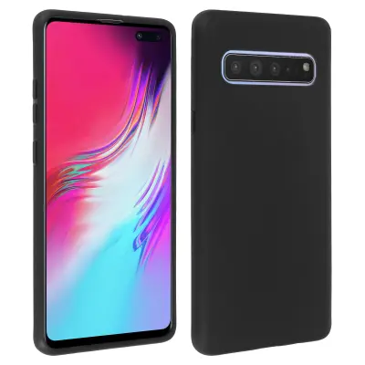 Silikonski gel ovitek za Samsung Galaxy S10 5G, tanek in odporen - crn