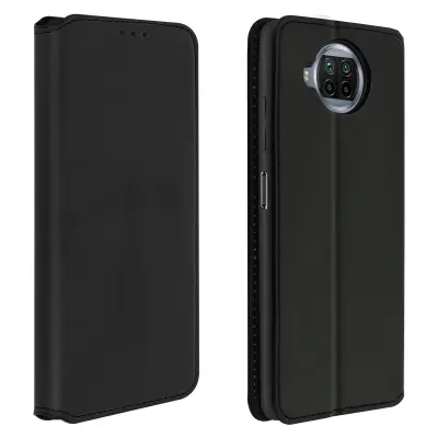 Xiaomi Mi 10T Lite Folio Case Držalo za kartice in stojalo za video, magnetni preklop - crn