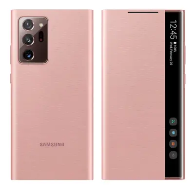 Originalni ovitek Ultra Clear View za Samsung Galaxy Note 20, Smart Touch Window - Rose Gold