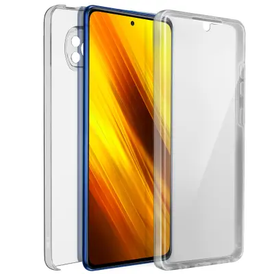 Xiaomi Poco X3 in X3 Pro Integral 360° etui: mehka sprednja stran in trda zadnja stran - prozorna