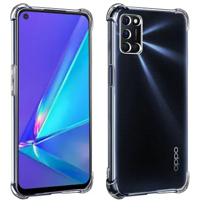 Oppo A72 / A52 Mehka silikonska torbica z ojacanimi vogali, odporna na udarce - prozorna