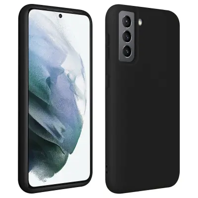 Silikonski ovitek Soft Touch za Samsung Galaxy S21, prilagodljiva zašcita - crn