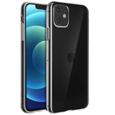 Ovitek iz silikonskega gela za iPhone 12/12 Pro, ultra tanek 0,3 mm, druga koža – prozoren