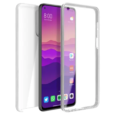 Xiaomi Mi 10T / 10T Pro Integral 360° etui: mehka sprednja stran in trda zadnja stran - prozorna