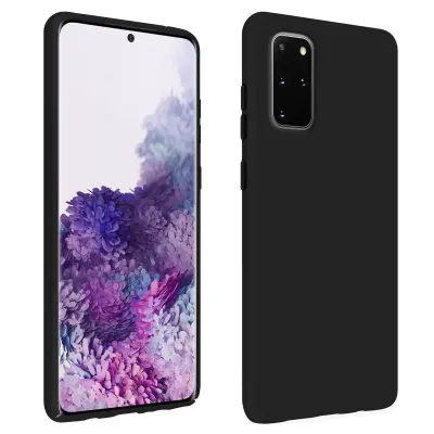 Poltrdi silikonski ovitek z mehkim zakljuckom na dotik za Samsung S20 Plus - crn
