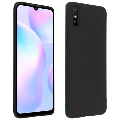 Nedrsec mat silikonski gel ovitek za Xiaomi Redmi 9A - crn