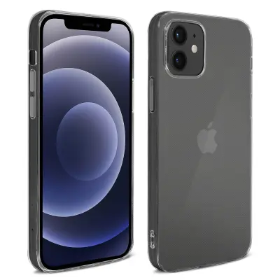 Silikonski ovitek za iPhone 12 / 12 Pro, odporen proti udarcem (2 mm) - prozoren