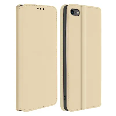 Ovitek za iPhone SE 2022, 2020 in iPhone 8, držalo za kartico in video, magnetni preklop - zlata
