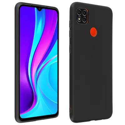 Tanek in odporen silikonski gel ovitek za Xiaomi Redmi 9C - crn