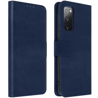 Samsung S20 FE Folio Case Držalo za kartice in stojalo za video Serija Vintage - modra