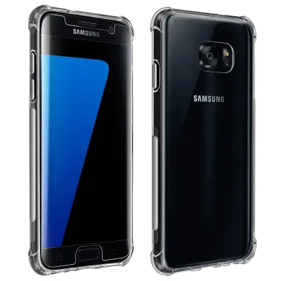 Samsung Galaxy S7 360° Premium Protection Pack: mehka torbica iz kaljenega stekla, odporna na udarce - prozorna