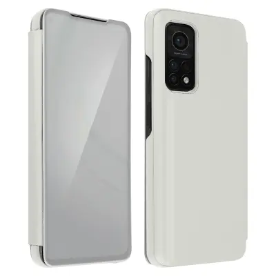 Xiaomi Mi 10T / Mi 10T Pro Ultra-thin Mirror Folio Case, funkcija stojala - srebrna