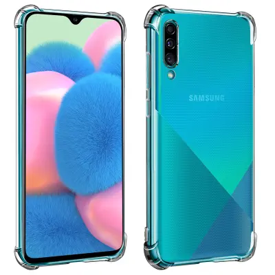 Ovitek iz mehkega silikona za Samsung Galaxy A50 / A30s z ojacanimi vogali, odporen proti udarcem - prozoren