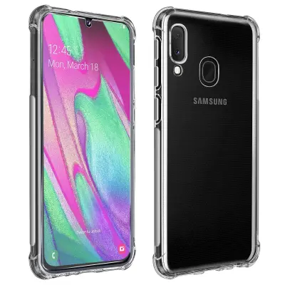 Samsung Galaxy A40 Premium 360° Protection Pack: mehka torbica iz kaljenega stekla, odporna na udarce - prozorna