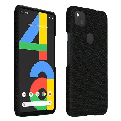Ovitek iz blaga za Google Pixel 4A, trda zašcita proti udarcem - crna