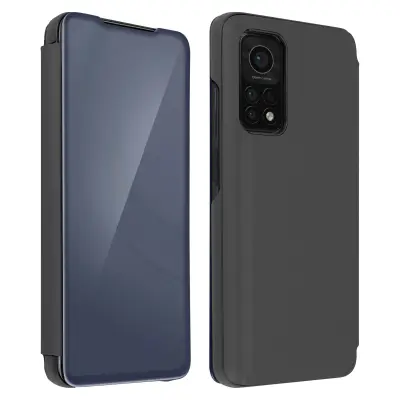Xiaomi Mi 10T / Mi 10T Pro Ultra-thin Mirror Folio Case, funkcija stojala - crna