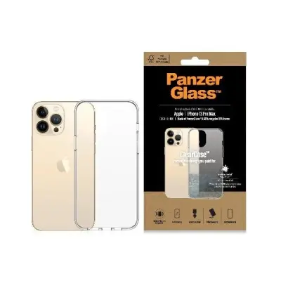 ETUI PANZERGLASS CLEARCASE ANTYBAKTERYJNE Z CERTYFIKATEM MILITARY GRADE NA IPHONE 13 PRO MAX - PRZEZROCZYSTE