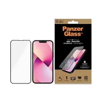 ANTIBAKTERIJSKO KALJENO STEKLO PANZERGLASS ZA IPHONE 13 MINI Z OKVIRJEM