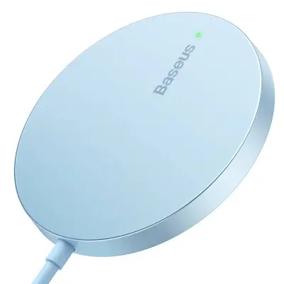 Magnetni brezžični polnilec Baseus Simple Mini 3 15W (moder)