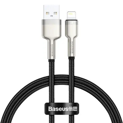 USB kabel za Lightning Baseus Cafule, 2.4A, 0,25m (črn)