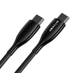 Kabel USB-C v USB-C BlitzWolf BW-TC24, 100W, 5A, 0,9 m (črn)
