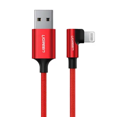 Kotni kabel Lightning na USB-A UGREEN US299, 2,4 A, 1 m (rdeč)