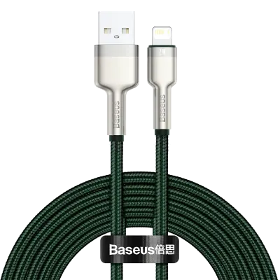 USB kabel za Lightning Baseus Cafule, 2.4A, 2m (zelen)