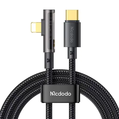 USB-C na Lightning Prism 90 stopinjski kabel Mcdodo CA-3391, 1,8 m (črn)