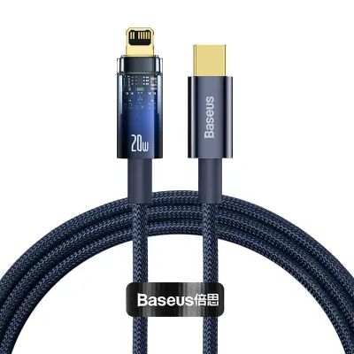 Baseus Explorer, kabel USB-C na Lightning, 20 W, 1 m (moder)