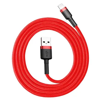 Baseus Cafule USB Lightning kabel 2.4A 1m (črna + rdeča)