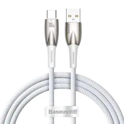 USB kabel za USB-C Baseus Glimmer Series, 100W, 1m (bel)