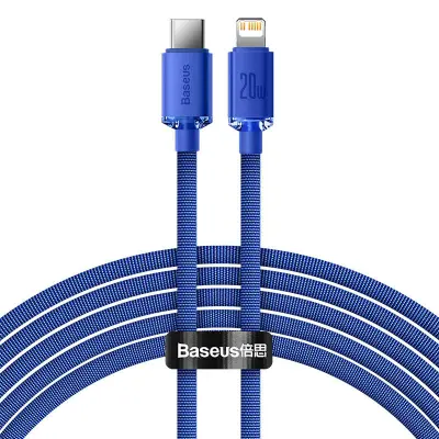 Baseus Crystal Shine kabel USB-C na Lightning, 20W, PD, 2m (moder)