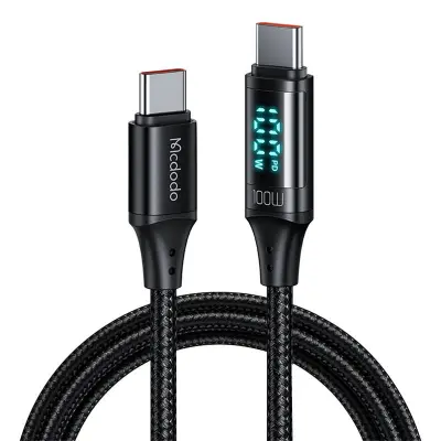 Kabel Mcdodo CA-1100 USB-C na USB-C, 100W, 1,2m (črn)