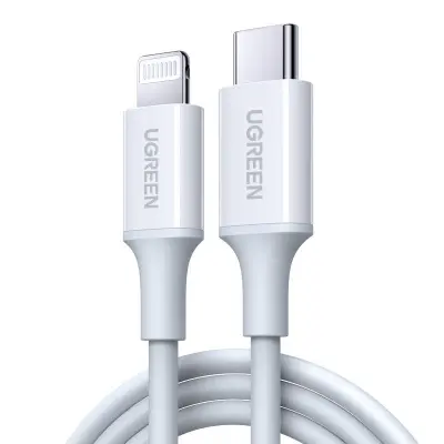 Polnilni kabel USB-C v Lightning UGREEN, PD 3A, 0,5 m (bel)