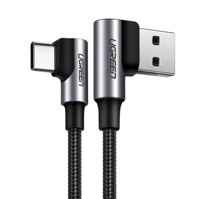 Ugreen USB v USB C 90-stopinjski kabel za hitro polnjenje 1M