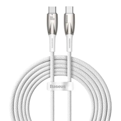USB-C kabel za USB-C Baseus Glimmer Series, 100 W, 2 m (bel)