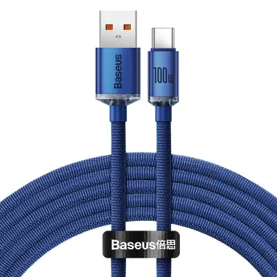 Baseus Crystal Shine kabel USB na USB-C, 5A100W1.2m (moder)